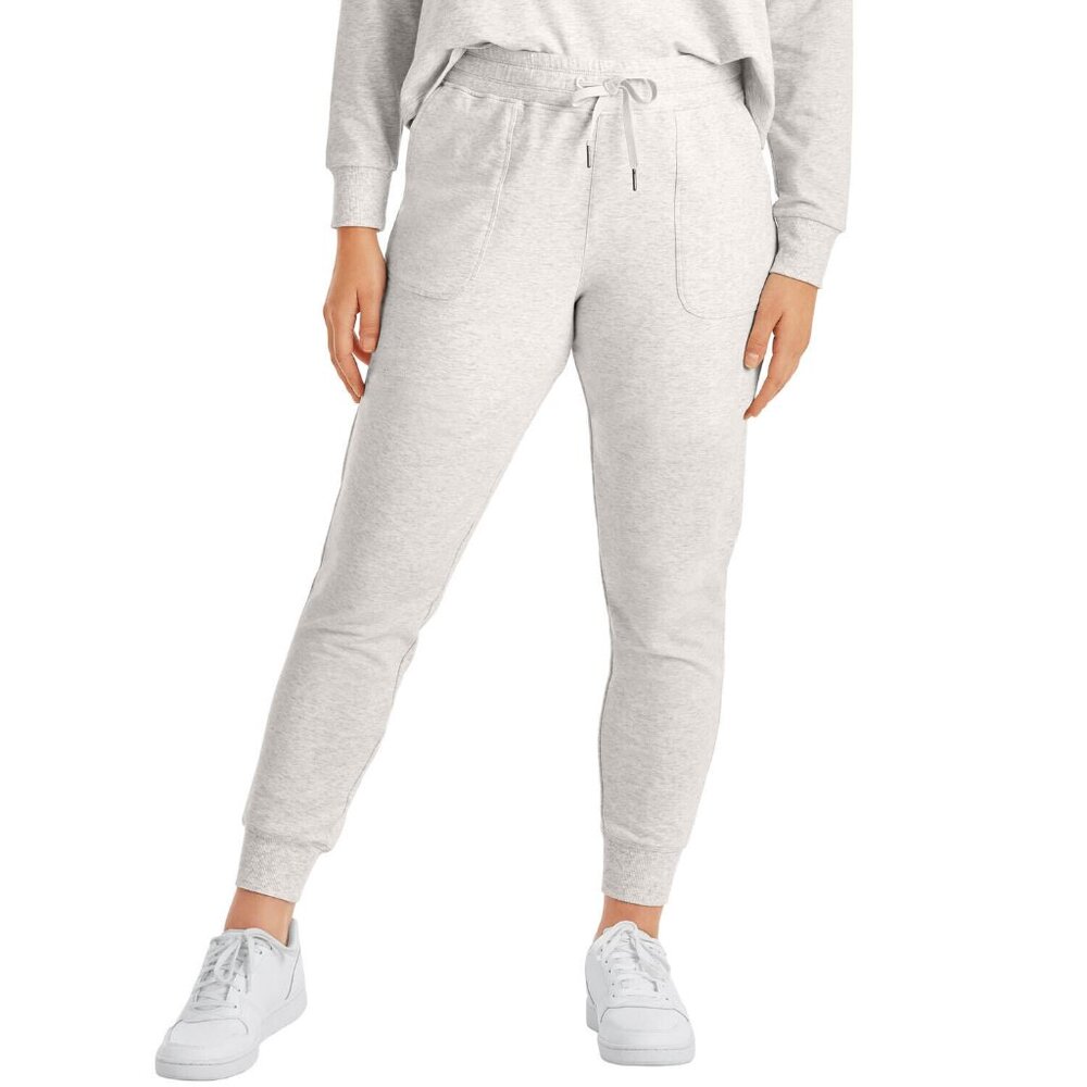 Member’s Mark Ladies French Terry Jogger - Platinum Silver Heather - Size XXL
